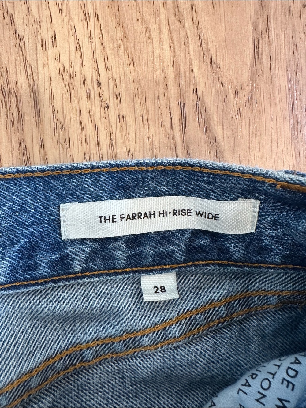 Aritzia Farrah Wide Leg Blue Women’s Jeans - Picture 7 of 7